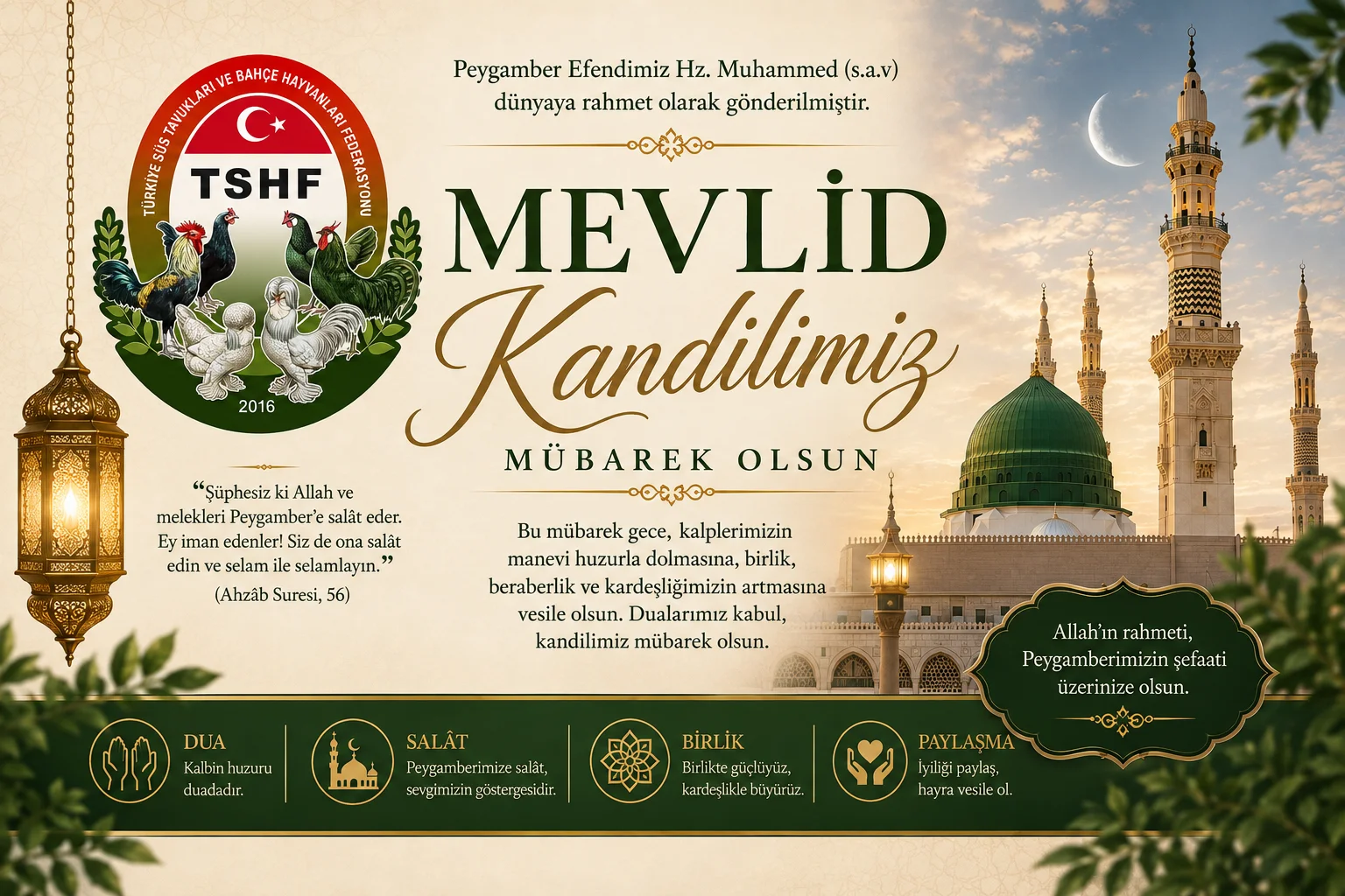 Mevlid kandilimiz mübarek olsun